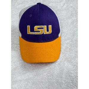 Captivating Headgear LSU‎ Trucker Hat Purple Yellow Mesh Back Baseball Cap